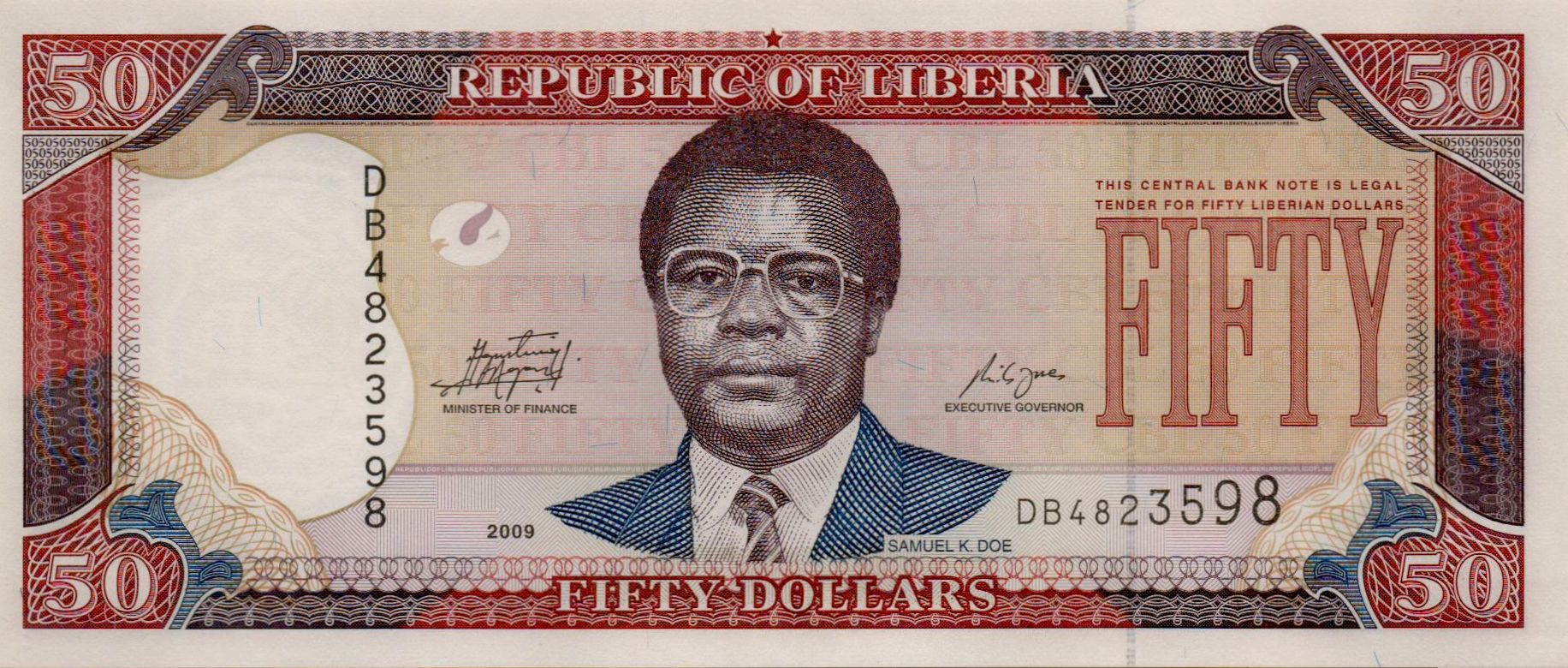 Liberia 50 2009 UNC P-29/d